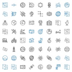 orbit icons set
