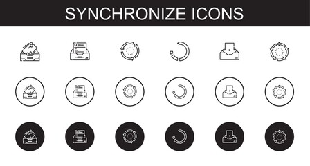 synchronize icons set