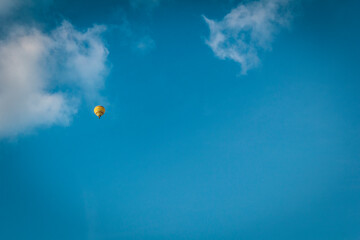 Balloons flying the the sky above the Loire Valley in France