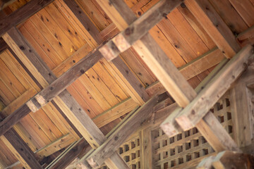 Fototapeta na wymiar old wooden roof