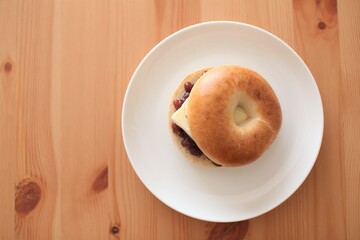 ベーグルのモーニング