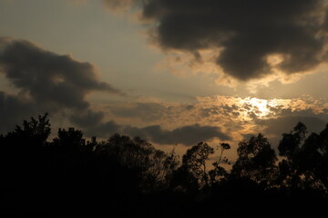 sunset in the mountains
