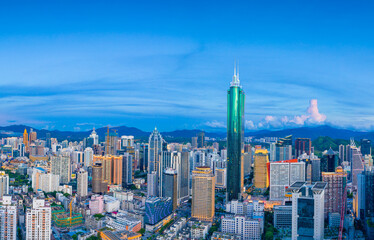 Fototapeta na wymiar City Scenery of Shenzhen City, Guangdong Province, China