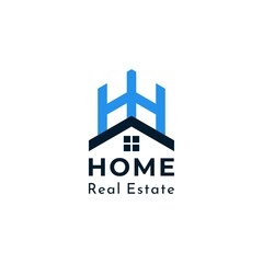  Letter H Home Logo  design template