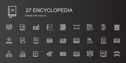 encyclopedia icons set