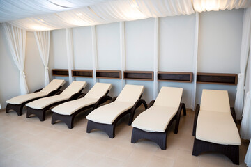Spa deck chairs relaxation