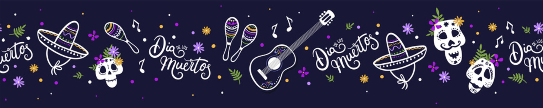 Day Of The Dead Border Images – Browse 1,818 Stock Photos, Vectors, and ...