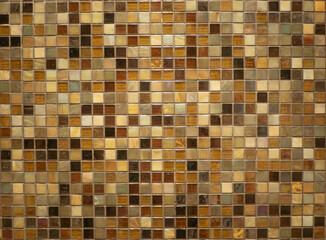 Square mosaic for bathroom interior decoration. Vintage mosaic background.