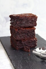 Fudgy chocolate decadent brownies