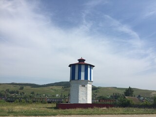 Fototapeta na wymiar water tower on the coast