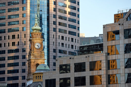 Abstract patterns of buildings and architecture in the city