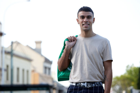 Young Indigenous Australian man enjoying time outdoors