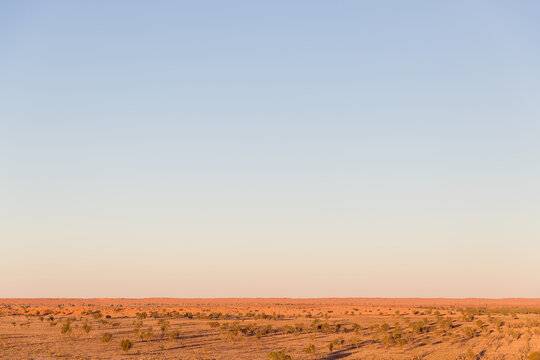 Blue Sky And Red Dirt In Outback Australia