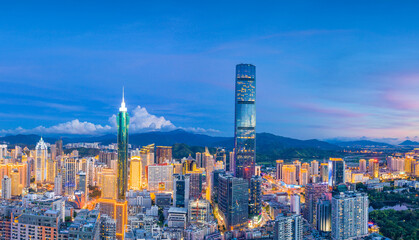 Obraz premium City Scenery of Shenzhen City, Guangdong Province, China