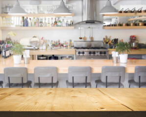 wood table top counter serve on blur personal chef bar restaurant