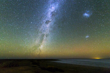 Milky Way rising in starry sky