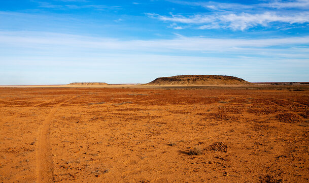 hills in desert landscape