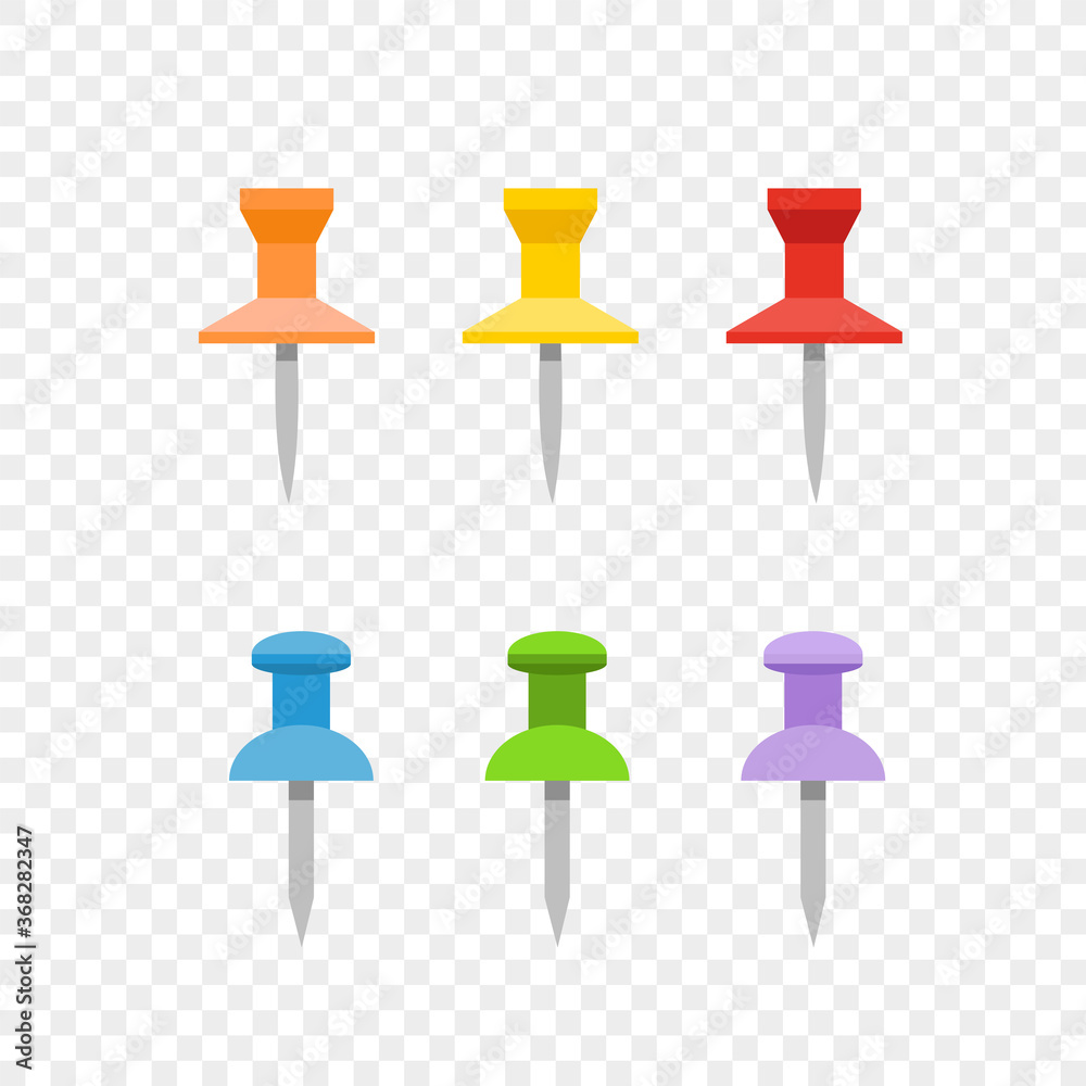 Poster Navigation pins and flags isolated on transparent background