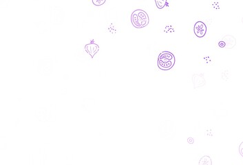 Light Pink, Green vector template with organic meal.