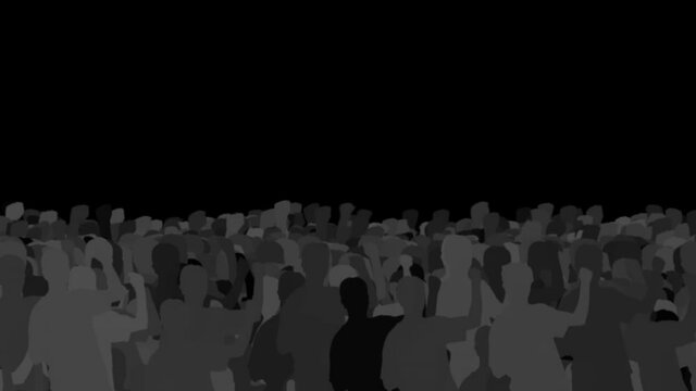Cheer, protest crowd of videos