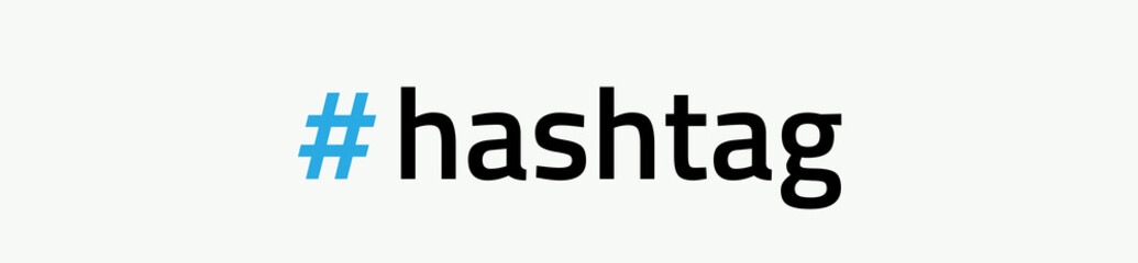 Simple hashtag sign design for social networks and platforms. Vector illustration.