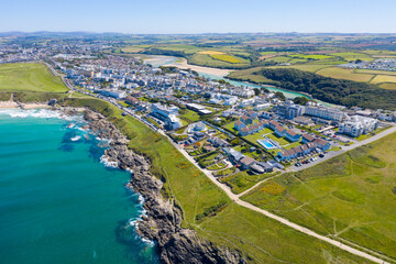 Aerial photograph taken near Truro, Cornwall, England