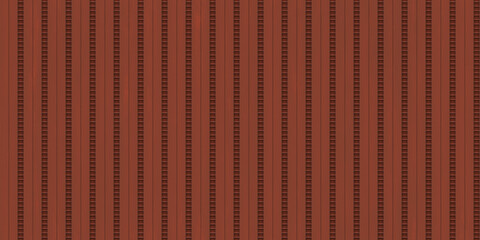 Red ribbed metallic surface. Wavy iron wall pattern. Fluted metal fencing backdrop. Corrugated...