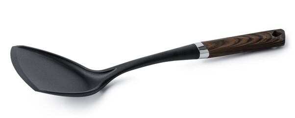 Plastic kitchen spatula utensil isolated on white