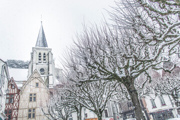 Montrichard Val de Cher during winter