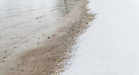 Snowy Loire Valley during winter