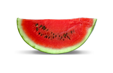 Slice of watermellon isolated on white background