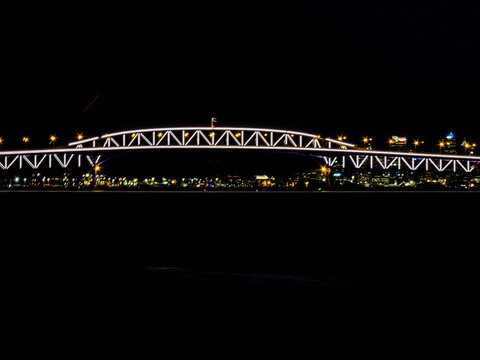 Festivalof Lights On The Iron Cove Bridge. Auckland, New Zealand