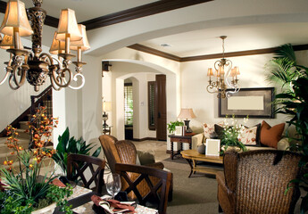House Living room Dinning room Interior Design. 