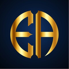 initials golden circle EA