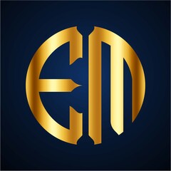 initials golden circle EM