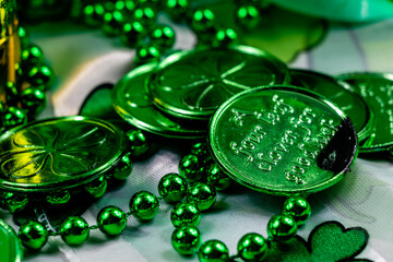 Colourful St. Patricks Day decorations. Calgary, alberta, Canada