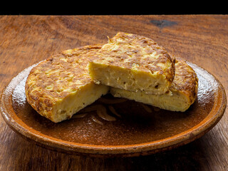 Potato omelette plate