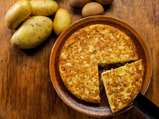 Potato omelette plate