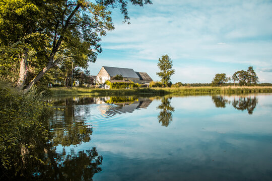Wild lake in France