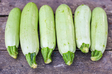 zucchini fruits fresh harvest portion serving food background top view copy space  organic eating healthy raw keto or paleo diet