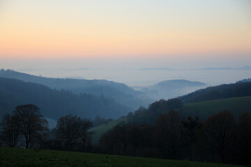 Sonnenuntergang im Odenwald