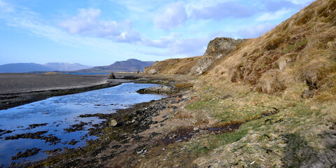 mountain landscape with river