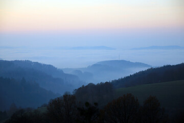 Sonnenuntergang im Odenwald