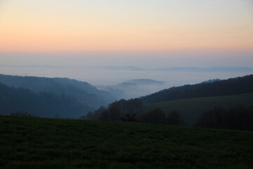 Sonnenuntergang im Odenwald