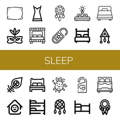 Set of sleep icons