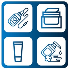 collagen simple icons set