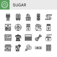 Set of sugar icons