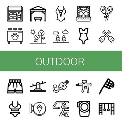 outdoor icon set