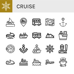 cruise icon set
