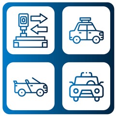 Set of sedan icons